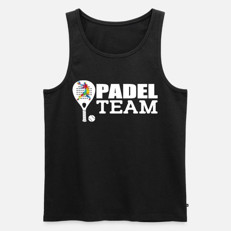 Padel - Männer Premium Bio Tank Top - Schwarz