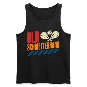 Padel Sport VIEUX SCHMETTERHAND Drôle - Débardeur bio Premium Homme - noir - Devant - Michal (187cm)