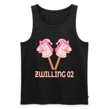 Weihnachten Zwillinge Steckenpferde 02 - Männer Premium Bio Tank Top - Schwarz - Vorne - AI Model Male 178 light (178cm)