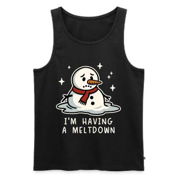 I'm having a meltdown - Men's Premium Organic Tank Top - black - Front - AI Model Male 178 light (178cm)
