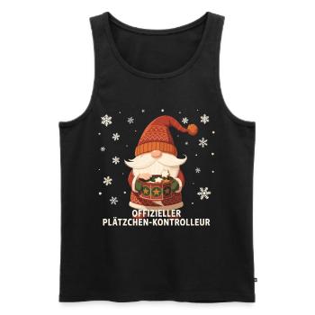 Wichtel Plätzchen Weihnachten Lustig Geschenk Süß - Männer Premium Bio Tank Top - Schwarz - Vorne - Michal (187cm)