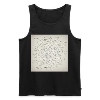 Abstract Neural Network - Men's Premium Organic Tank Top - black - Front - AI Model Male 178 light (178cm)