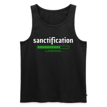 Sanctification - Heiligung - loading - christlich - Men's Premium Organic Tank Top - black - Front - AI Model Male 178 light (178cm)