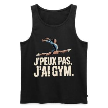 Ich kann nicht, ich habe Fitnessstudio | Turngeschenk | Fitnessstudio - Männer Premium Bio Tank Top - Schwarz - Vorne - Michal (187cm)