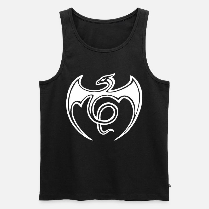 Dragon blanc volant - Débardeur bio Premium Homme - noir
