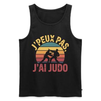 Je Peux Pas J'ai Judo Humour cadeau - Débardeur bio Premium Homme - noir - Devant - Michal (187cm)