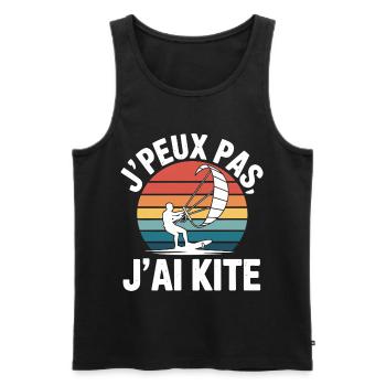 Ich kann es nicht tunen, Geschenk-Humor - Männer Premium Bio Tank Top - Schwarz - Vorne - Michal (187cm)