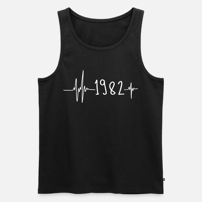 1982 - Männer Premium Bio Tank Top - Schwarz