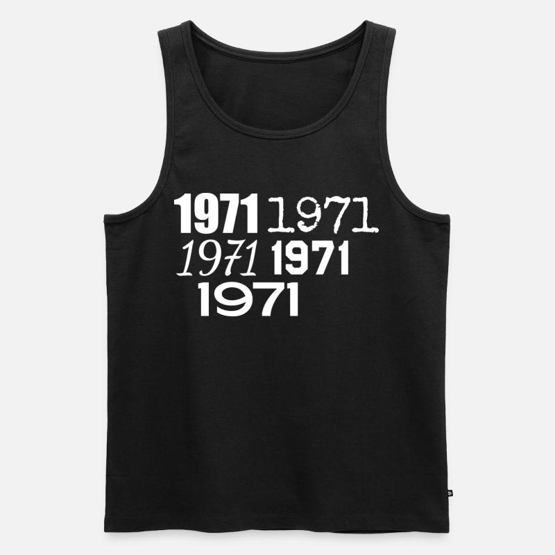 1971 - Männer Premium Bio Tank Top - Schwarz