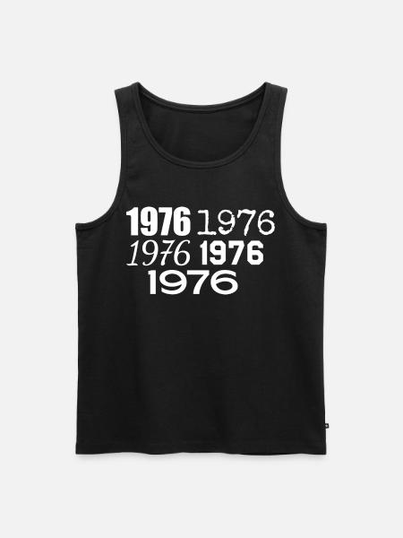 1976 - Men's Premium Organic Tank Top - black