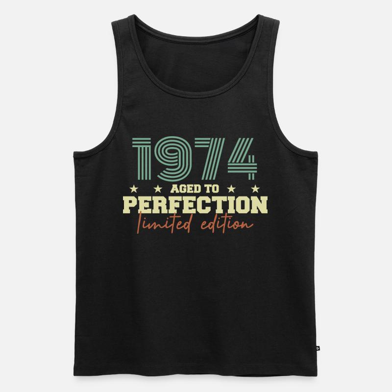 1974 - Männer Premium Bio Tank Top - Schwarz