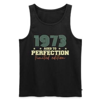 1973 - Men's Premium Organic Tank Top - black - Front - Michal (187cm)