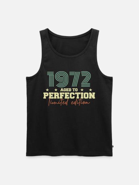 1972 - Männer Premium Bio Tank Top - Schwarz