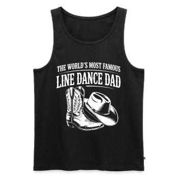 Line Dance Dad Boots & Hat - Men's Premium Organic Tank Top - black - Front - AI Model Male 178 light (178cm)