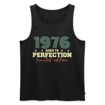 1976 - Men's Premium Organic Tank Top - black - Front - Michal (187cm)