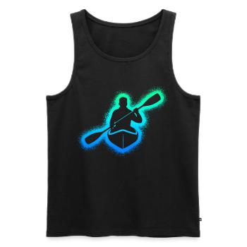 Kanu Paddelboot Kinder Herren Jungen Kajak - Männer Premium Bio Tank Top - Schwarz - Vorne - AI Model Male 178 light (178cm)