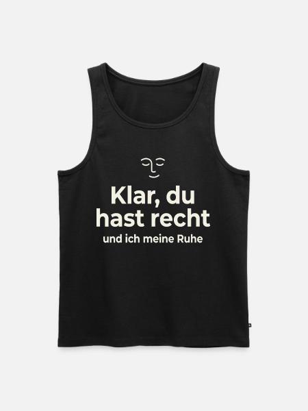 Sikkert har du ret – Rest siger Skjorte - Herre Premium økologisk tanktop - sort