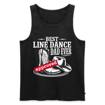 Best Line Dance Dad Ever - Men's Premium Organic Tank Top - black - Front - AI Model Male 178 light (178cm)