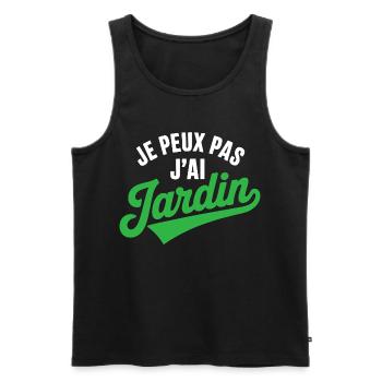 I Can't I Have Garden Humor Gardening Gardener - Men's Premium Organic Tank Top - black - Front - Michal (187cm)