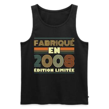 Vintage 2008 18 Year Old Birthday Gift - Men's Premium Organic Tank Top - black - Front - Michal (187cm)
