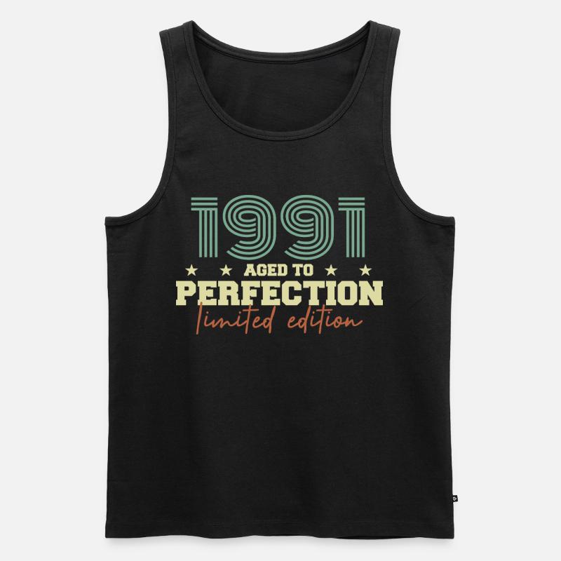 1991 - Männer Premium Bio Tank Top - Schwarz
