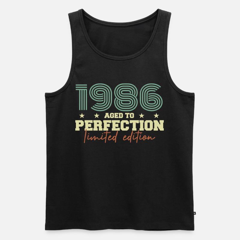 1986 - Männer Premium Bio Tank Top - Schwarz