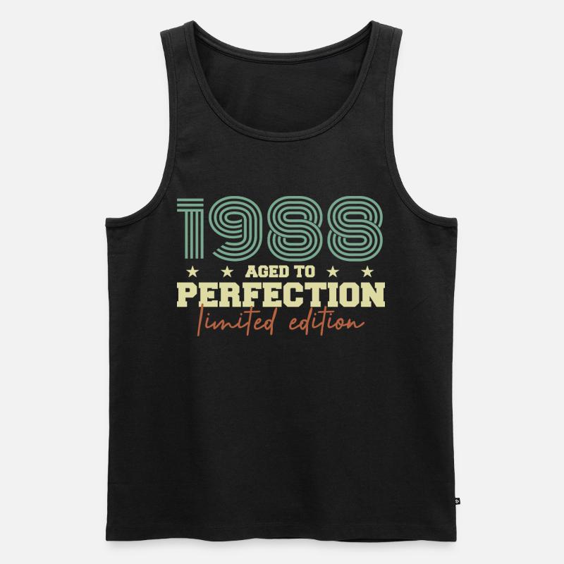 1988 - Männer Premium Bio Tank Top - Schwarz