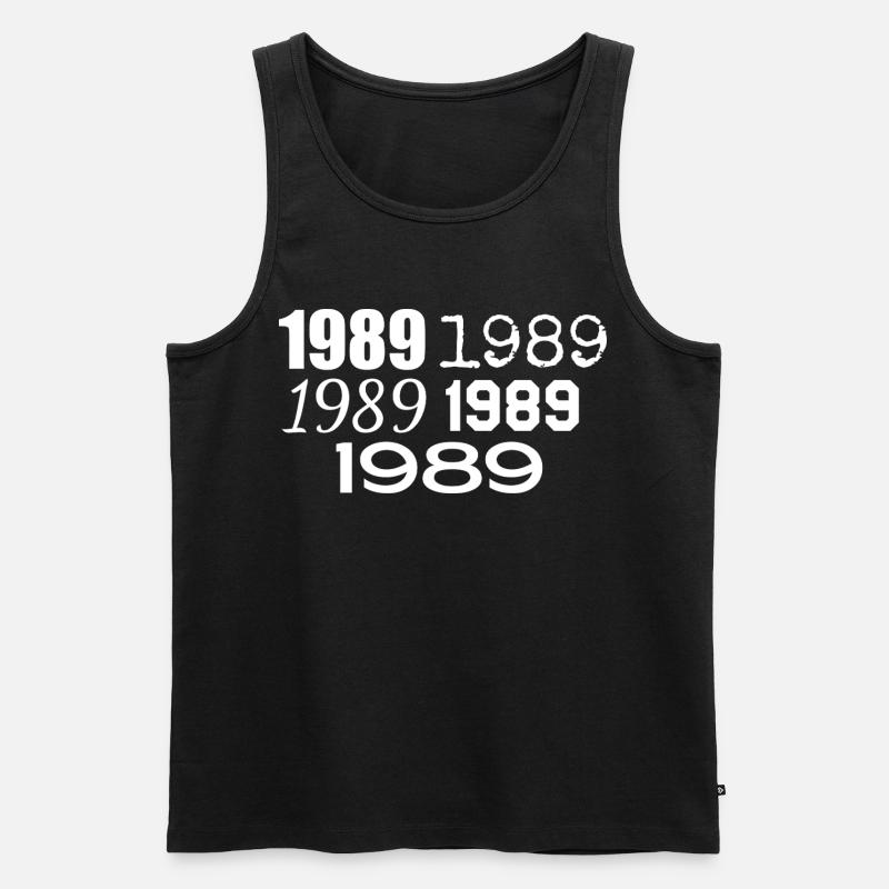1989 - Männer Premium Bio Tank Top - Schwarz