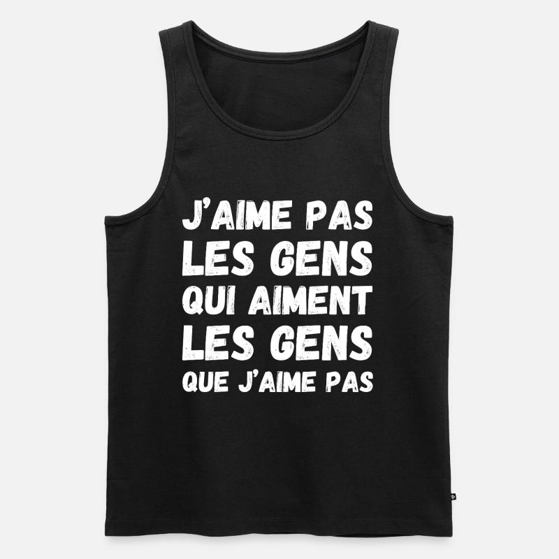 Leute, die ich nicht mag - Männer Premium Bio Tank Top - Schwarz