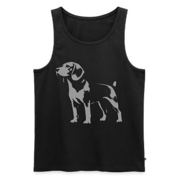 Beagle Fun Design for Dog Lovers - Men's Premium Organic Tank Top - black - Front - AI Model Male 178 light (178cm)
