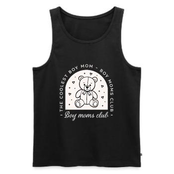 Boy Mom Club lustig – die coolste Muttergruppe - Männer Premium Bio Tank Top - Schwarz - Vorne - Michal (187cm)