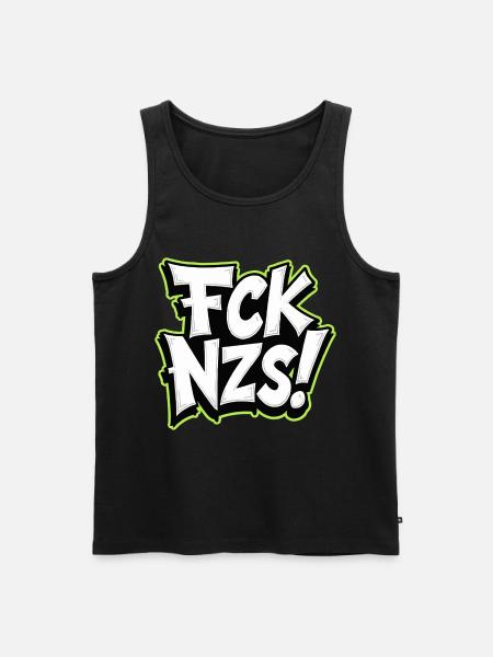FCK NZS Statement against Racism - Men's Premium Organic Tank Top - black