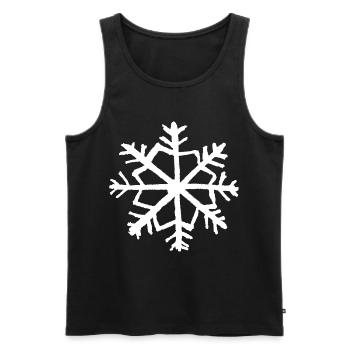 Flocon de Neige Hiver Noël Rétro Grunge - Débardeur bio Premium Homme - noir - Devant - AI Model Male 178 light (178cm)