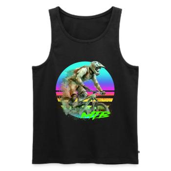 Mtb - Men's Premium Organic Tank Top - black - Front - AI Model Male 178 light (178cm)