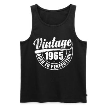 Geburtstagsgeschenk 1965 Jahrgang 1965 Retro 1965 - Männer Premium Bio Tank Top - Schwarz - Vorne - Michal (187cm)