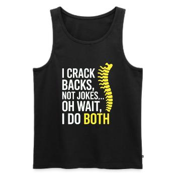 Licensed Musculoskeletal Spine Specialist Doctor   - Men's Premium Organic Tank Top - black - Front - AI Model Male 178 light (178cm)