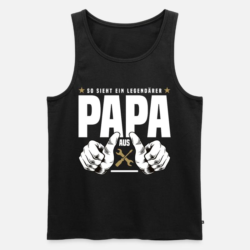 Legendärer Papa - Männer Premium Bio Tank Top - Schwarz