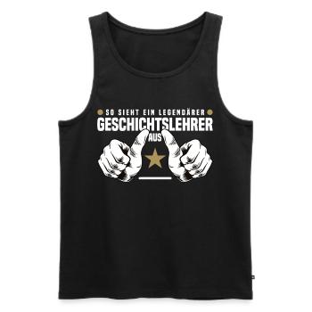 Legendärer Geschichtslehrer - Männer Premium Bio Tank Top - Schwarz - Vorne - AI Model Male 178 light (178cm)
