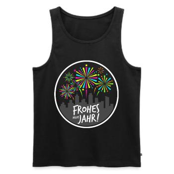 Frohes Neues Jahr 2026 Lustiges Silvester Geschenk - Männer Premium Bio Tank Top - Schwarz - Vorne - Michal (187cm)