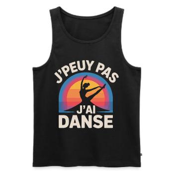 Ich kann nicht, ich habe Tanz - Männer Premium Bio Tank Top - Schwarz - Vorne - Michal (187cm)