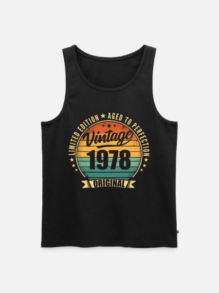 1978 Anniversary Limited Edition - Men's Premium Organic Tank Top - black