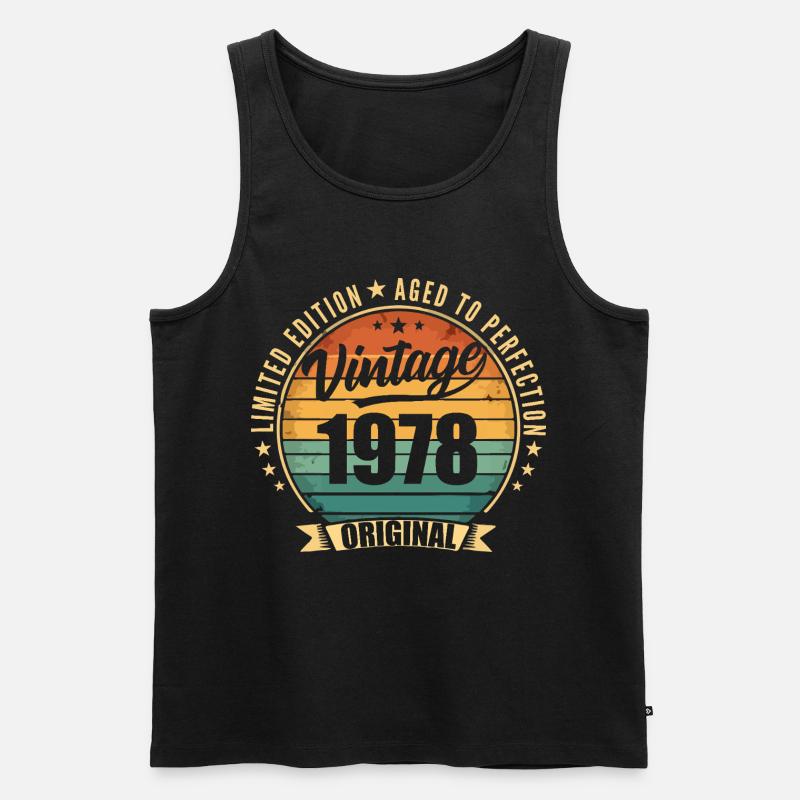 Limitierte Jubiläumsausgabe von 1978 - Männer Premium Bio Tank Top - Schwarz