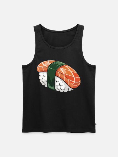 Sushi nigiri avec ruban vert - Débardeur bio Premium Homme - noir
