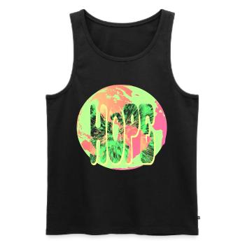 Hope Neon Tie-Dye Circular - Männer Premium Bio Tank Top - Schwarz - Vorne - AI Model Male 178 light (178cm)