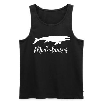 Modadaurus Mosasaurus Dinosaurier-Vater - Männer Premium Bio Tank Top - Schwarz - Vorne - Michal (187cm)