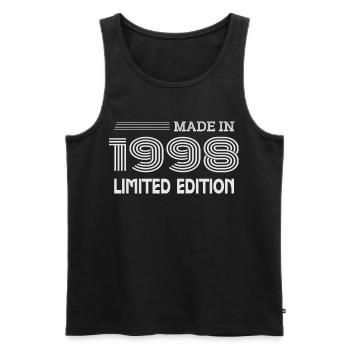 Original 1998 Vintage 1998 Retro Anniversary 1998 - Men's Premium Organic Tank Top - black - Front - Michal (187cm)