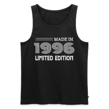 Original 1996 Vintage 1996 Retro Jubiläum 1996 - Männer Premium Bio Tank Top - Schwarz - Vorne - Michal (187cm)