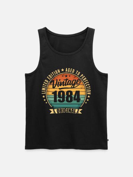 1984 Anniversary Limited Edition - Men's Premium Organic Tank Top - black