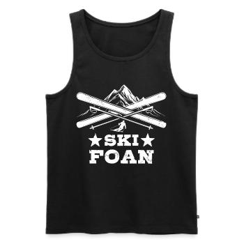 Ski foan | Après ski, sports d’hiver, forfaits ski - Débardeur bio Premium Homme - noir - Devant - Michal (187cm)