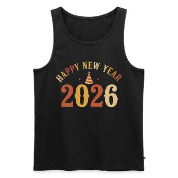 Feiert die schöne Silvesterparty 2026 - Männer Premium Bio Tank Top - Schwarz - Vorne - Michal (187cm)